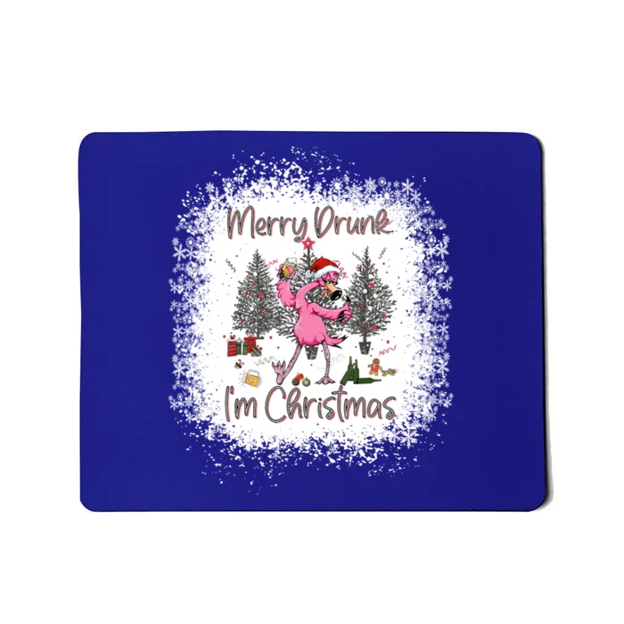 Merry Drunk IM Christmas Ugly Sweater Twerking Flamingo Gift Mousepad