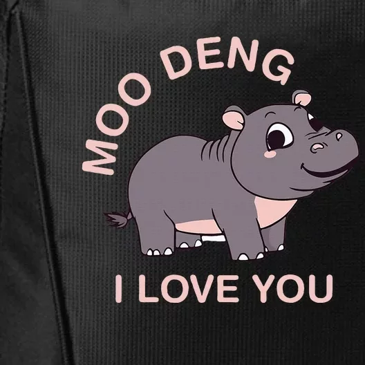 Moo Deng I Love You City Backpack