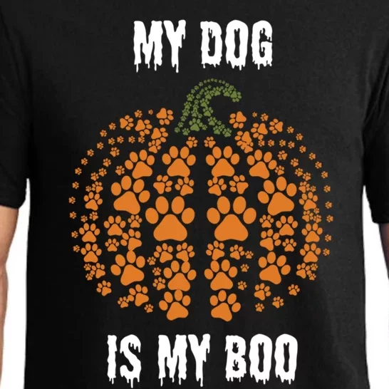 My Dog Is My Boo Funny Spooky Dog Mom Dad Halloween Great Gift Pajama Set