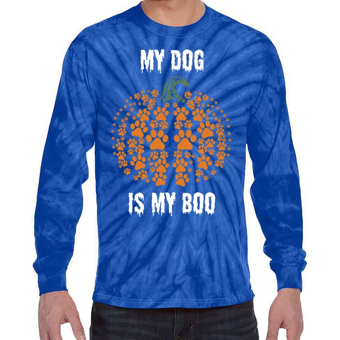 My Dog Is My Boo Funny Spooky Dog Mom Dad Halloween Great Gift Tie-Dye Long Sleeve Shirt