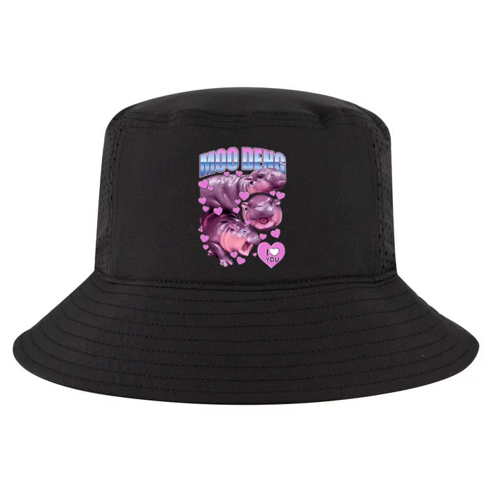 Moo Deng I Love You Heart The Famous Baby Pigmy Hippo Cool Comfort Performance Bucket Hat