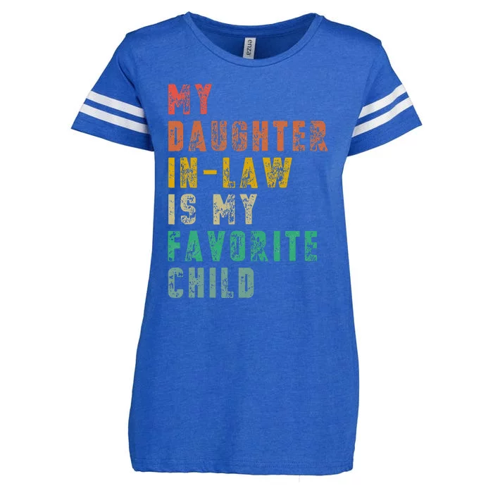 My Daughter In Law Is My Favorite Child Funny Vintage Enza Ladies Jersey Football T-Shirt