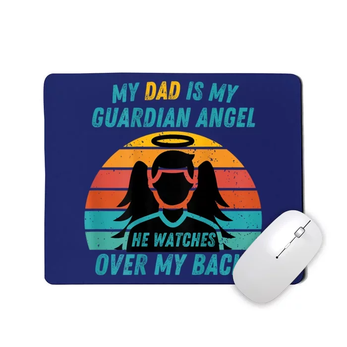 My Dad Is My Guardian Angel Retro Style Mousepad