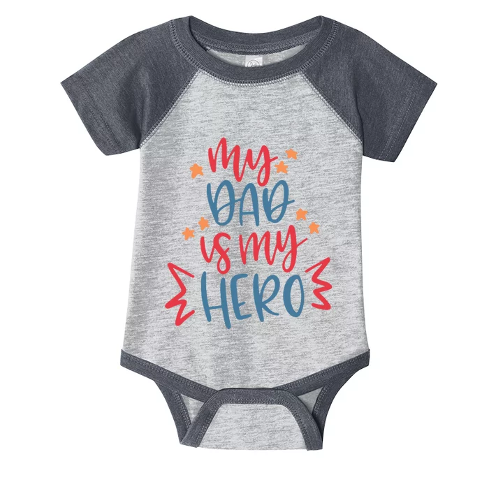 My Dad Is My Hero Cute Gift Infant Baby Jersey Bodysuit