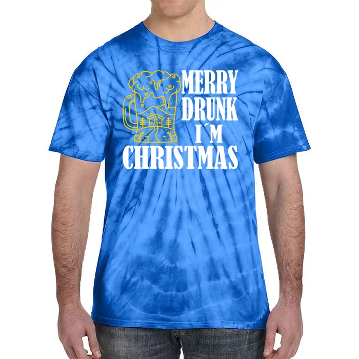 Merry Drunk I´M Christmas Beer Gift Tie-Dye T-Shirt