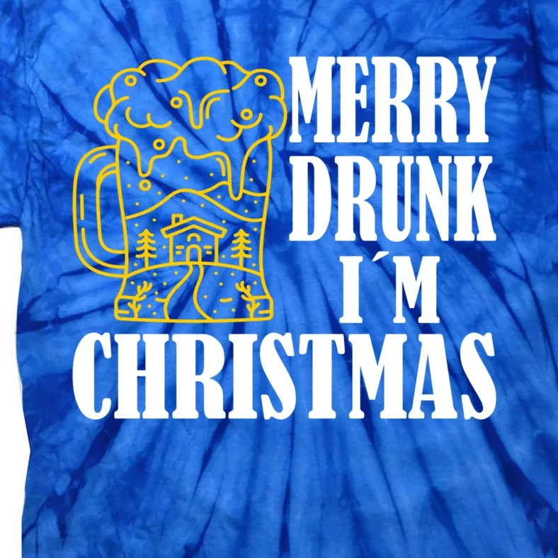 Merry Drunk I´M Christmas Beer Gift Tie-Dye T-Shirt