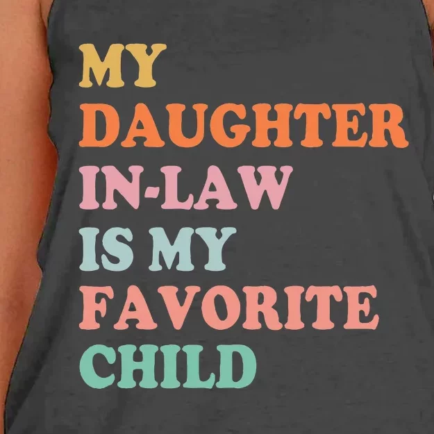 My Daughter In Law Is My Favorite Child Mother in Law Day Women's Knotted Racerback Tank