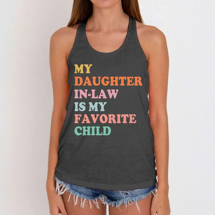 My Daughter In Law Is My Favorite Child Mother in Law Day Women's Knotted Racerback Tank