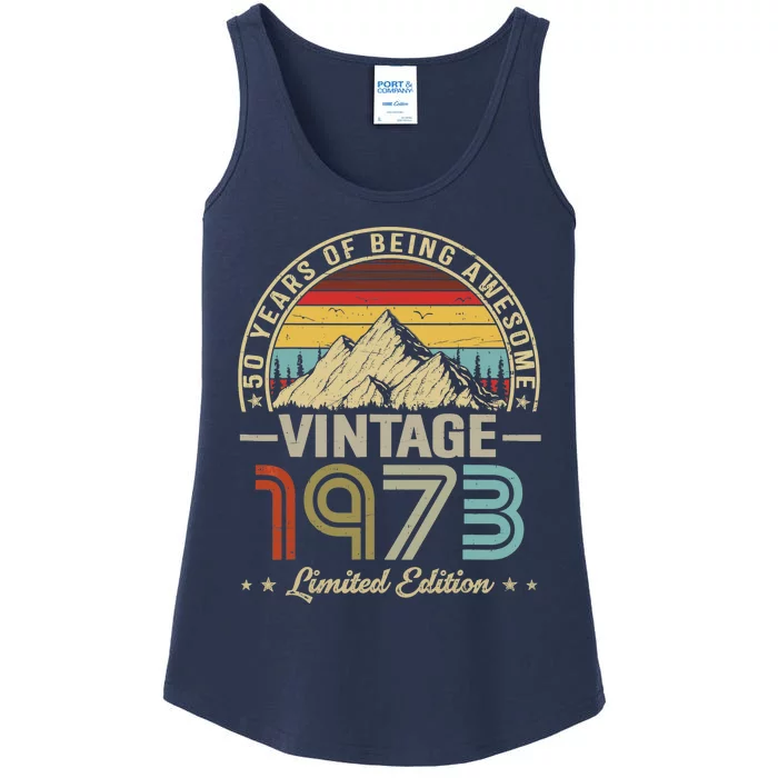 My Daughter Is 50 Years Old 1973 50th Birthday Gifts Long Ladies Essential Tank