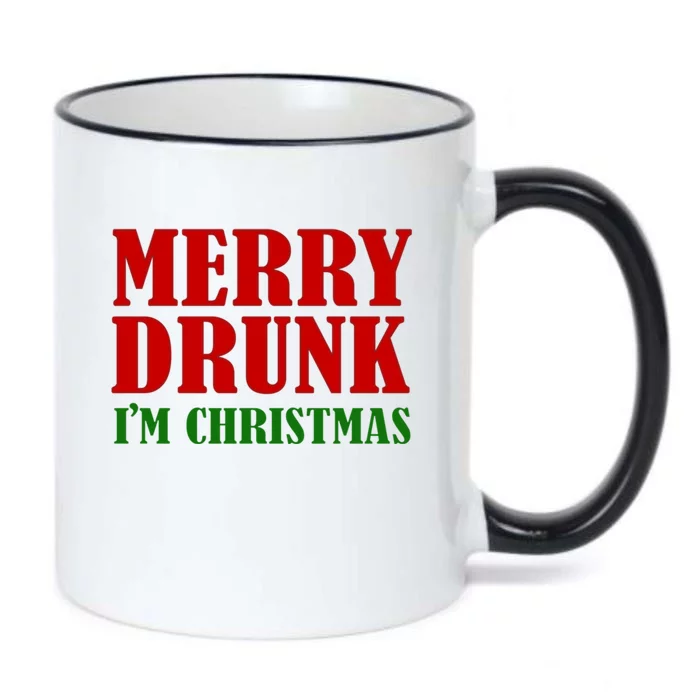 Merry Drunk IM Christmas Funny Ing Adult Jokes Gift Black Color Changing Mug