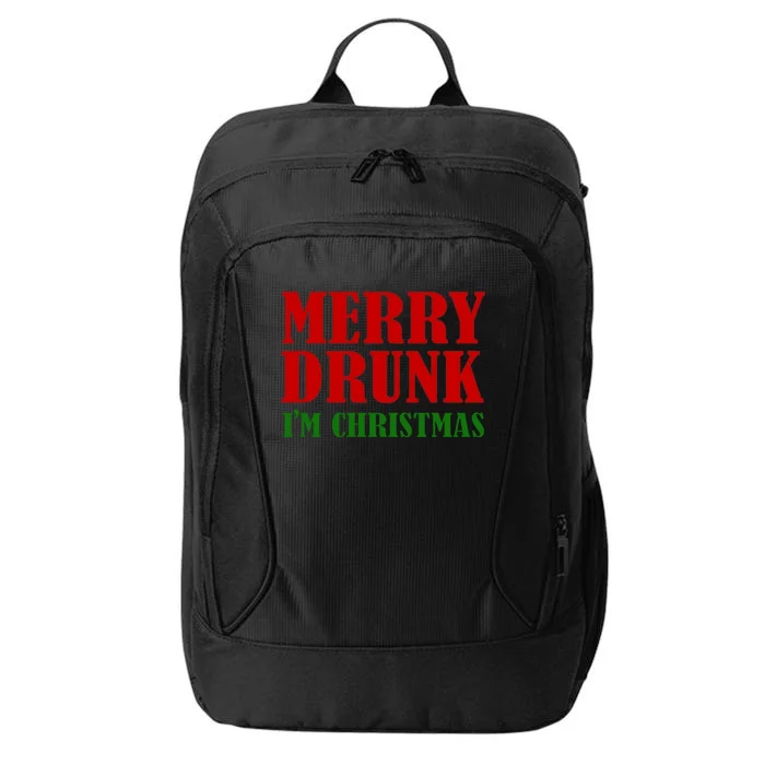 Merry Drunk IM Christmas Funny Ing Adult Jokes Gift City Backpack