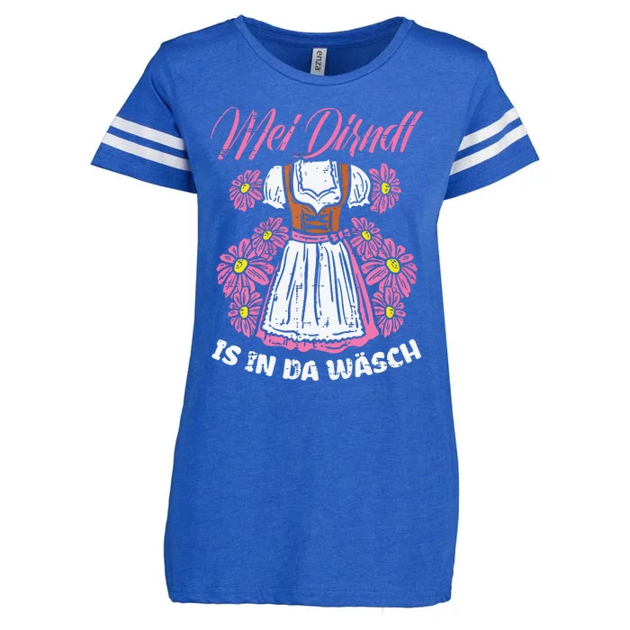 Mei Dirndl In Da Wasch Oktoberfest Funny German Enza Ladies Jersey Football T-Shirt