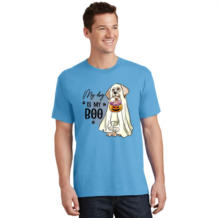 My Dog Is My Boo Ghost Pumpkin Candy Halloween Spooky Season Gift T-Shirt