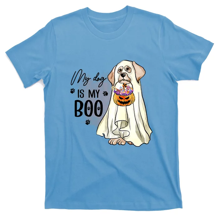 My Dog Is My Boo Ghost Pumpkin Candy Halloween Spooky Season Gift T-Shirt