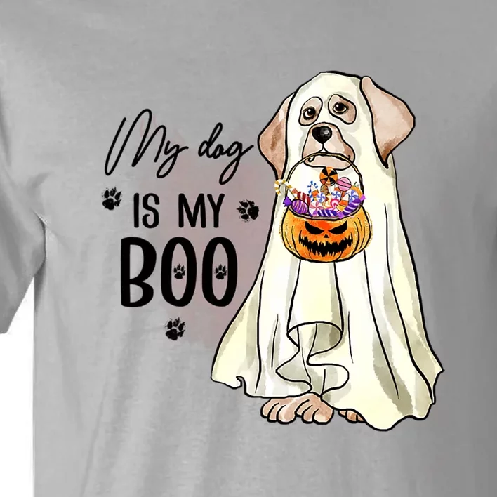 My Dog Is My Boo Ghost Pumpkin Candy Halloween Spooky Season Gift Tall T-Shirt