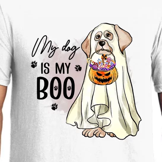 My Dog Is My Boo Ghost Pumpkin Candy Halloween Spooky Season Gift Pajama Set