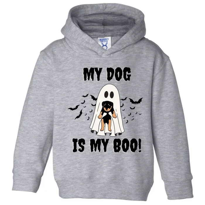 My Dog Is My Boo Ghost Spooky Halloween Dog Lover Groovy Gift Toddler Hoodie