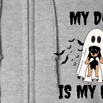 My Dog Is My Boo Ghost Spooky Halloween Dog Lover Groovy Gift Full Zip Hoodie