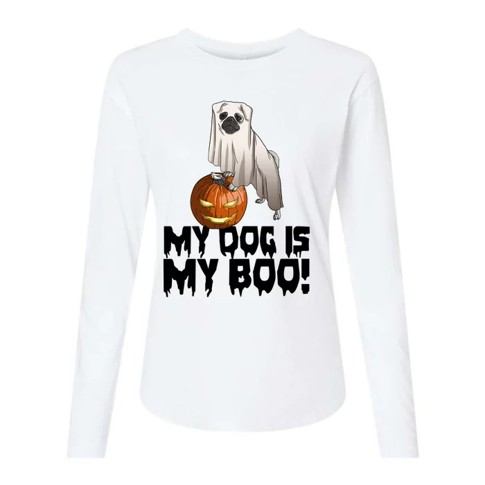 My Dog Is My Boo Halloween Day Scary Great Gift Womens Cotton Relaxed Long Sleeve T-Shirt