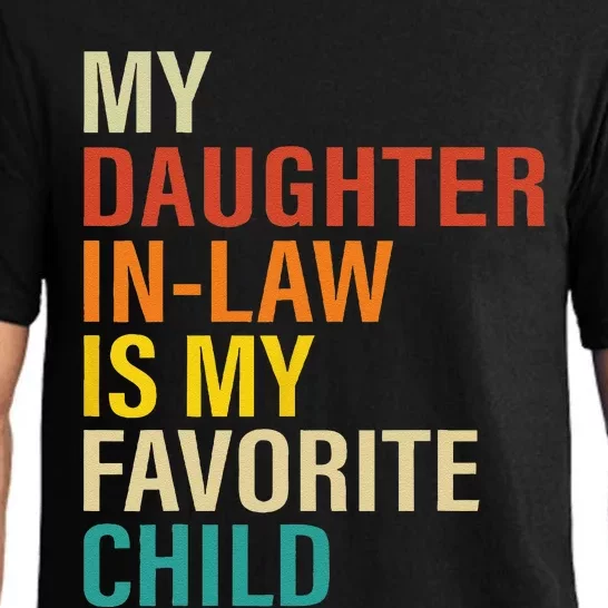 My daughter In Law Is My Favorite Child Funny Family Retro Pajama Set