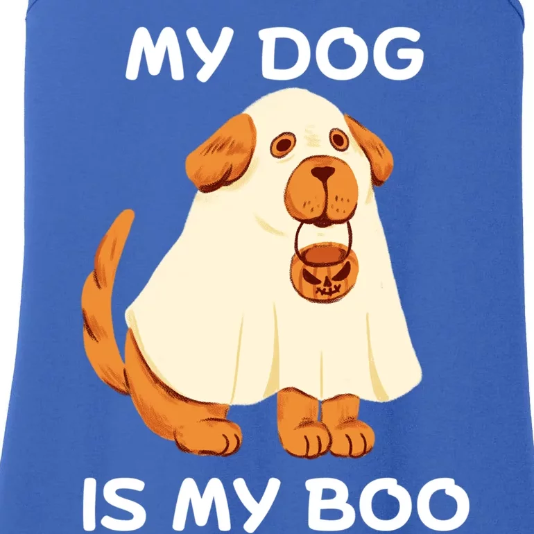 My Dog Is My Boo Happy Halloween Dog Animal Costume Boo Dog Gift Ladies Essential Tank