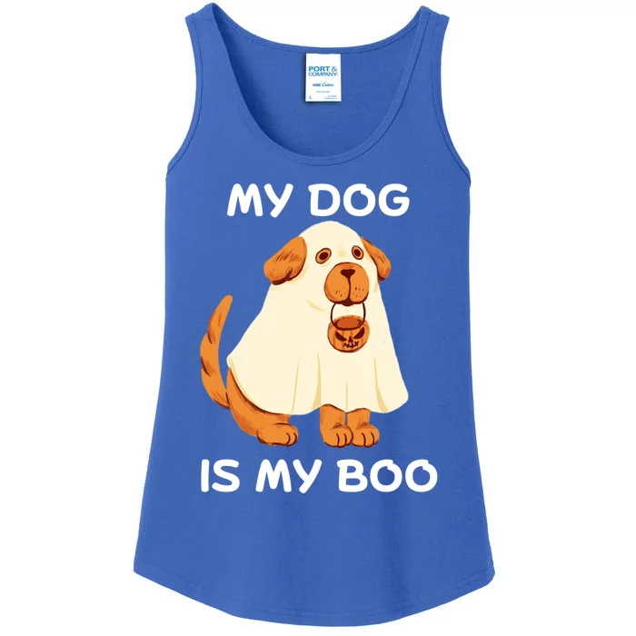 My Dog Is My Boo Happy Halloween Dog Animal Costume Boo Dog Gift Ladies Essential Tank