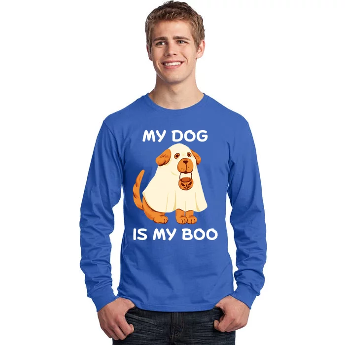 My Dog Is My Boo Happy Halloween Dog Animal Costume Boo Dog Gift Tall Long Sleeve T-Shirt