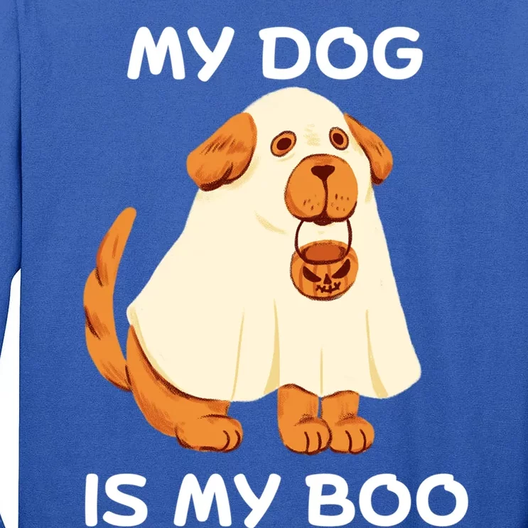 My Dog Is My Boo Happy Halloween Dog Animal Costume Boo Dog Gift Tall Long Sleeve T-Shirt