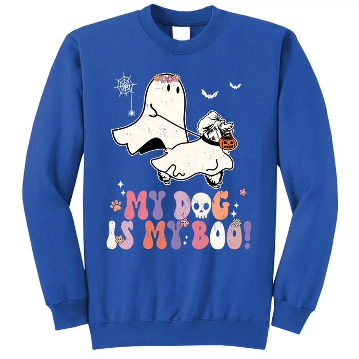 My Dog Is My Boo Poodle Pumpkin Funny Ghost Halloween Cool Gift Tall Sweatshirt