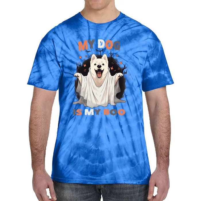 My Dog Is My Boo Spooky Season Ghost Halloween Funny Gift Tie-Dye T-Shirt