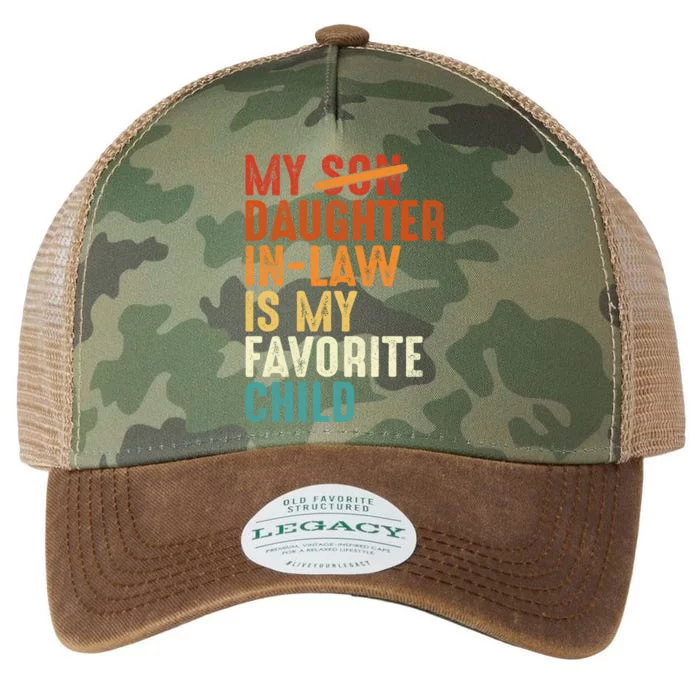 My Daughter In Law Is My Favorite Child Retro Fathers Day Legacy Tie Dye Trucker Hat