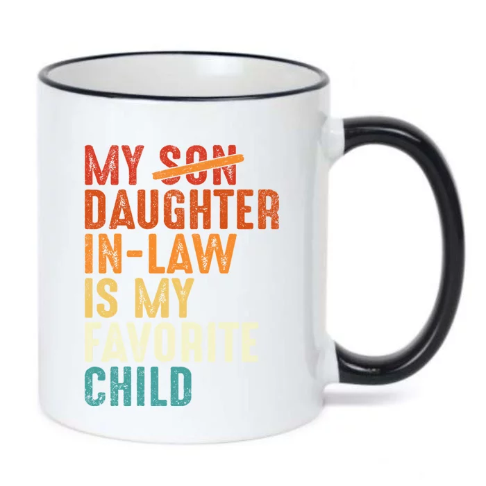 My Daughter In Law Is My Favorite Child Retro Fathers Day Black Color Changing Mug