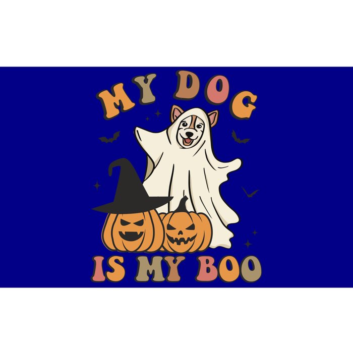 My Dog Is My Boo Spooky Season Ghost Halloween Groovy Retro Gift Bumper Sticker