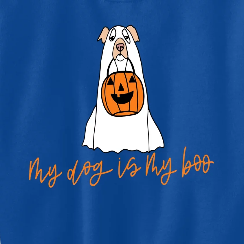 My Dog Is My Boo Ghost Halloween Dog Lover Gift Kids Sweatshirt