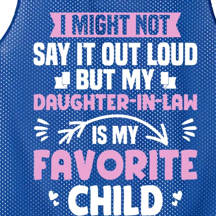 My Daughter In Law Is My Favorite Funny Step Mom Gift Mesh Reversible Basketball Jersey Tank