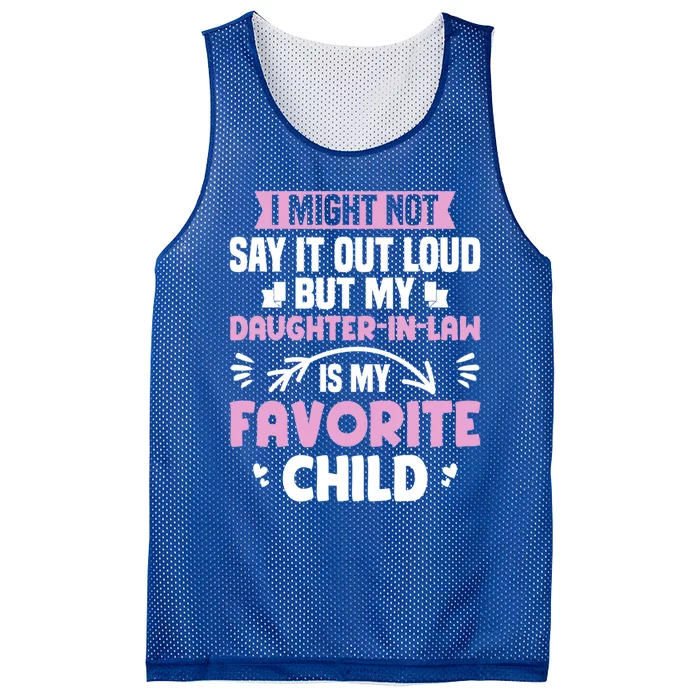 My Daughter In Law Is My Favorite Funny Step Mom Gift Mesh Reversible Basketball Jersey Tank