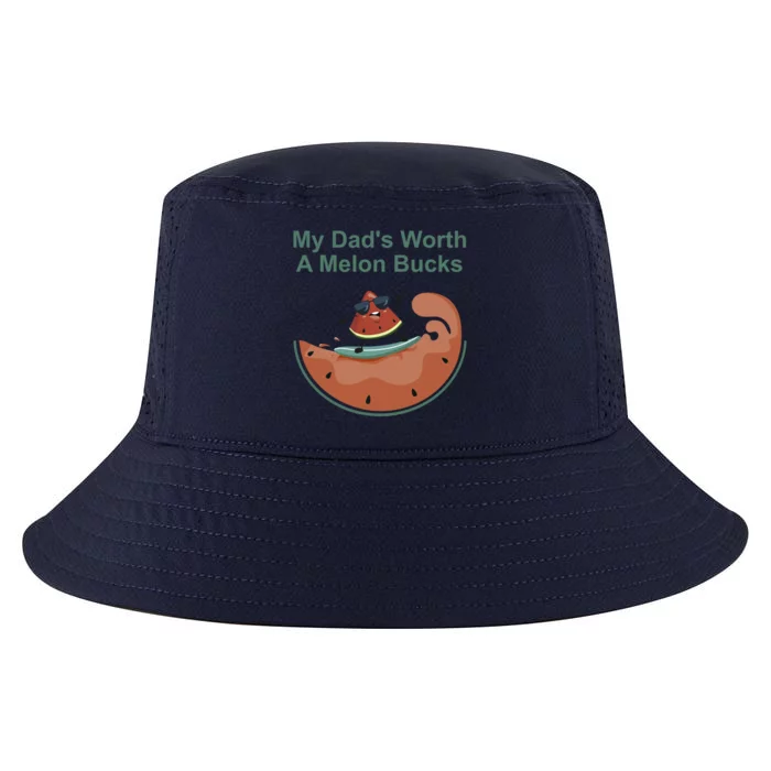 My Dad Is Worth A Melon Bucks Funny Surfing Fathers Day Gift Cool Comfort Performance Bucket Hat