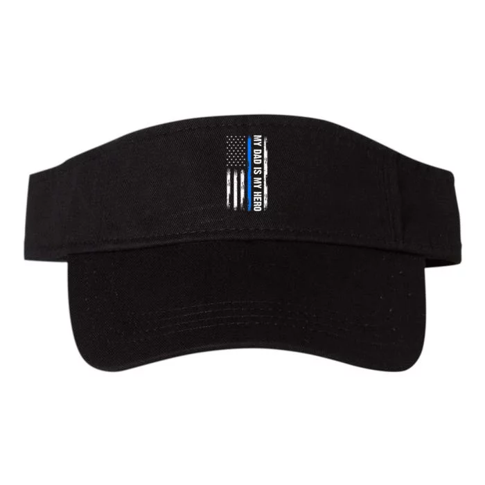 My Dad Is My Hero Father Cops Officer Valucap Bio-Washed Visor