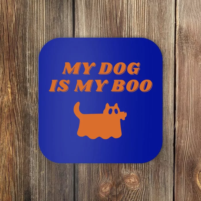 My Dog Is My Boo Funny Dog Lover Cute Halloween Costume Cool Gift Coaster