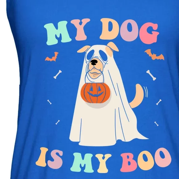 My Dog Is My Boo Spooky Season Ghost Pet Lover Halloween Gift Ladies Essential Flowy Tank