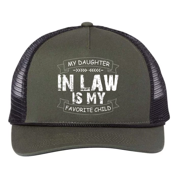 My Daughter In Law Is My Favorite Child Cute Gift Retro Rope Trucker Hat Cap