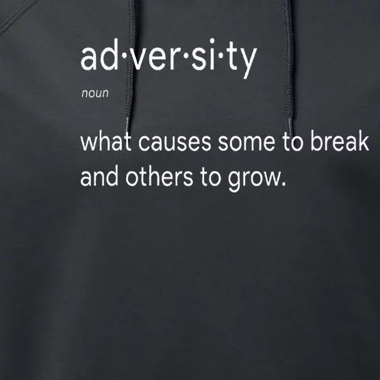 Motivational Definition Inspiration Adversity Performance Fleece Hoodie