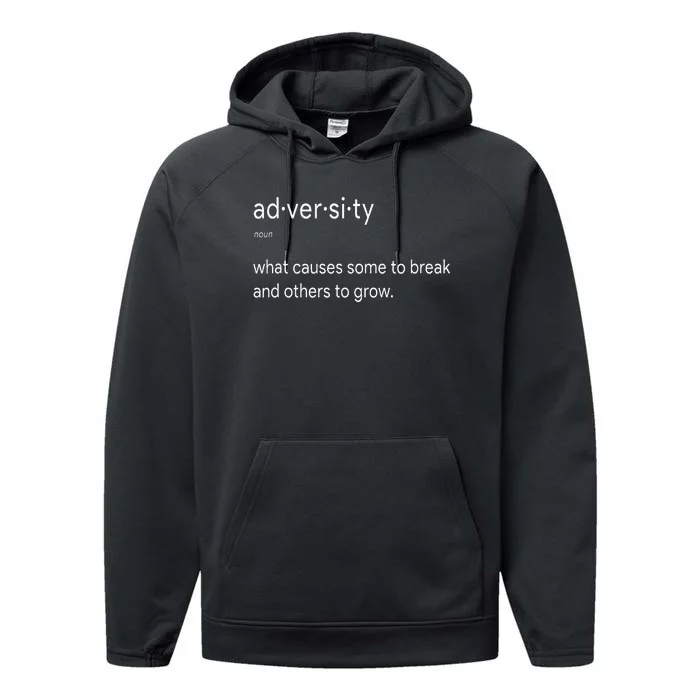 Motivational Definition Inspiration Adversity Performance Fleece Hoodie