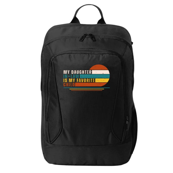 My Daughter In Law Is My Favorite Child Retro Sunset City Backpack