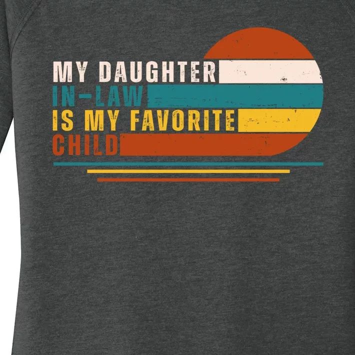 My Daughter In Law Is My Favorite Child Retro Sunset Women's Perfect Tri Tunic Long Sleeve Shirt