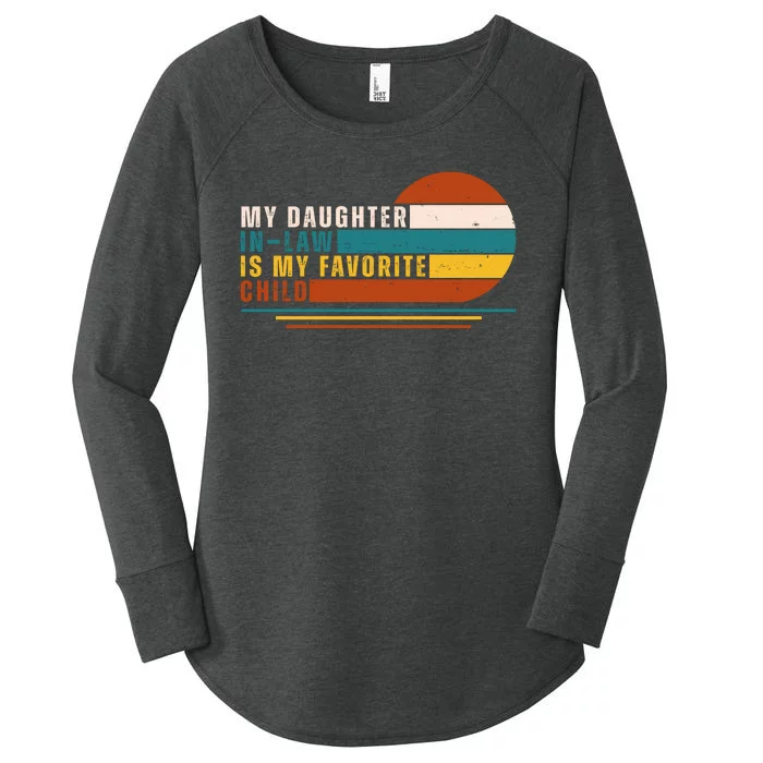 My Daughter In Law Is My Favorite Child Retro Sunset Women's Perfect Tri Tunic Long Sleeve Shirt