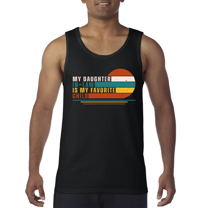 My Daughter In Law Is My Favorite Child Retro Sunset Tank Top