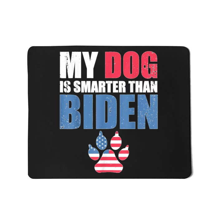 My Dog Is Smarter Than Your President Biden Funny Anti Biden Mousepad