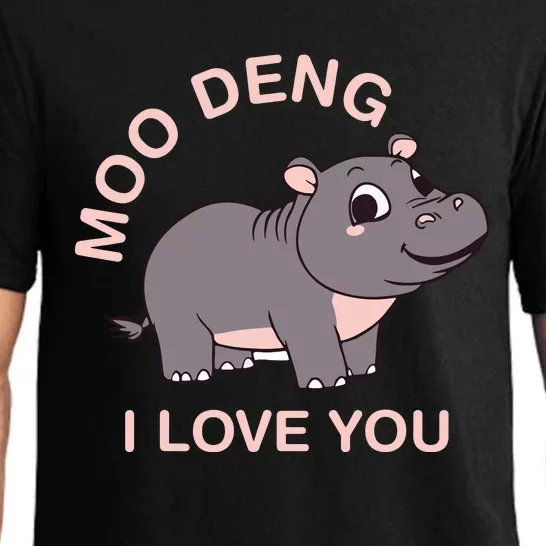 Moo Deng I Love You Pajama Set