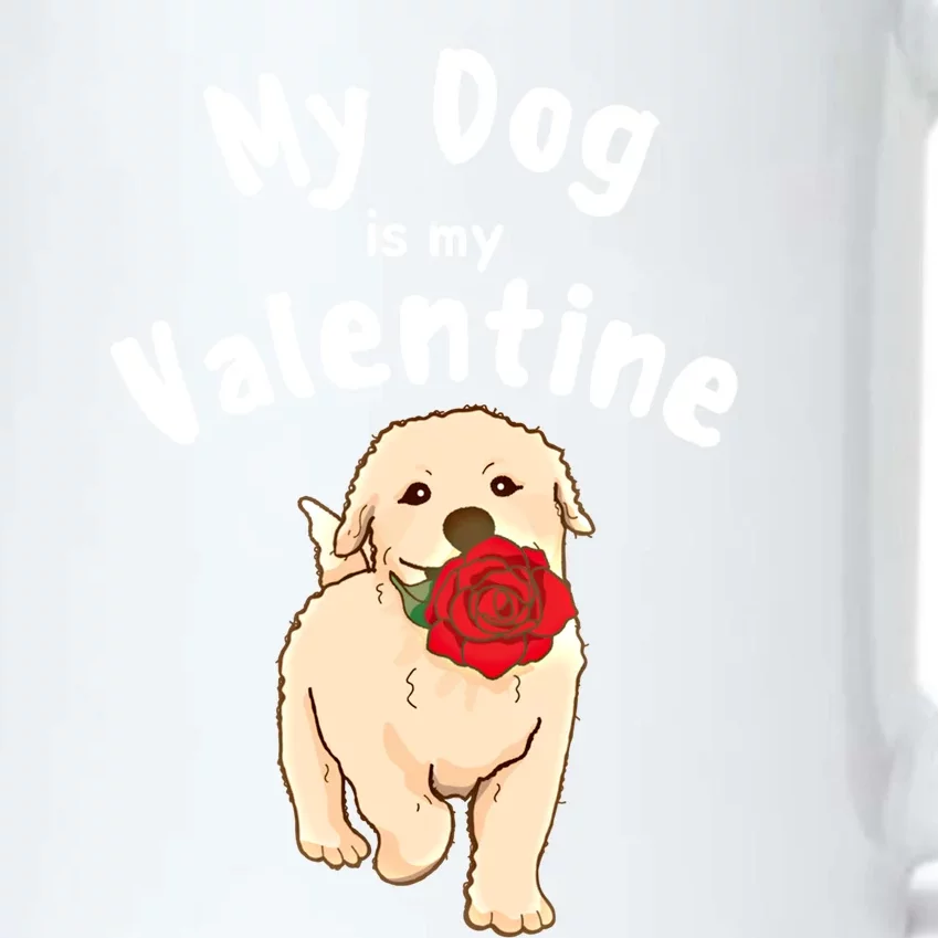 My Dog Is My Valentine Golden Retriever Mom Dad Great Gift Black Color Changing Mug